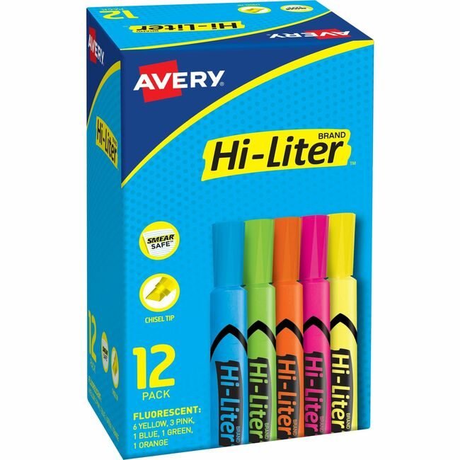 Avery Products Corporation Highlighter Fluor Assorted AVE98-034