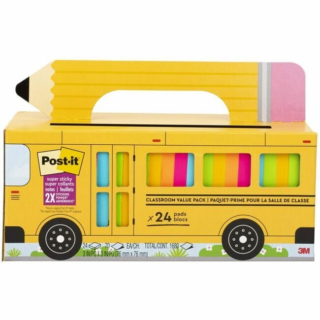 3M Company Pad Post-It Assorted 3X3 65SH MMM65424SSBUS