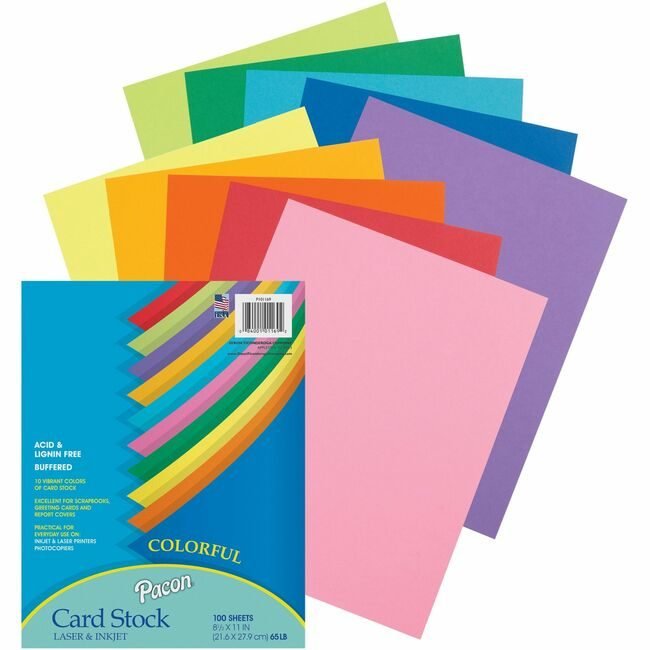 Pacon Corporation Cardstock Array Assorted 100SH PAC101169