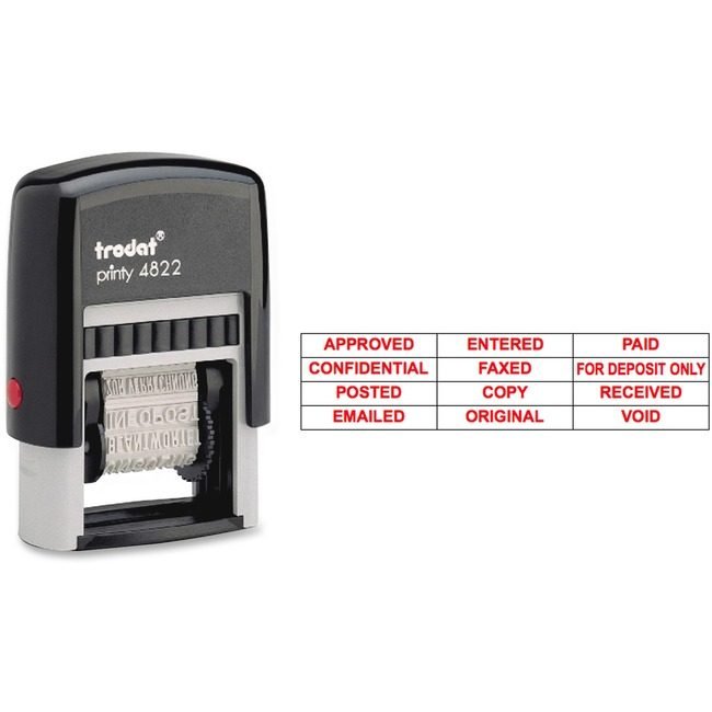 Trodat USA Stamp Ecoprint 12MESSAGE Red TDTE4822