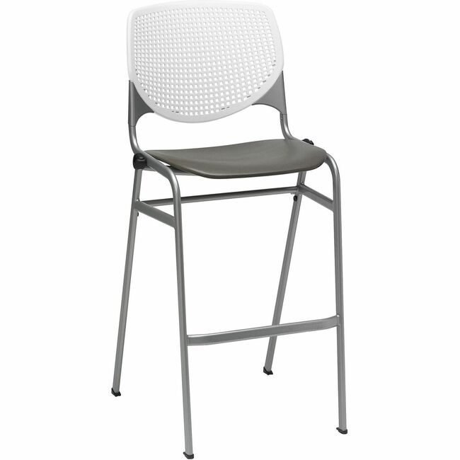 KFI Seating Barstool Stck White Brwnstn KFIBR230BKB8S18