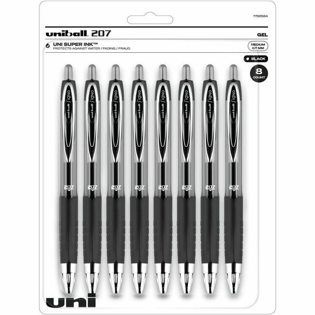Mitsubishi Pencil Co. / uni-ball Pen Gel 207 0.7MM 8 Pack Black UBC1756584