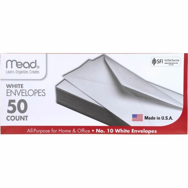 ACCO Brands Mead / Five Star Envelope Plain #10 We 50 Count MEA75050