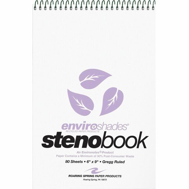 Roaring Spring Paper Products Notebook Steno 6X9 Orc ROA12264CT