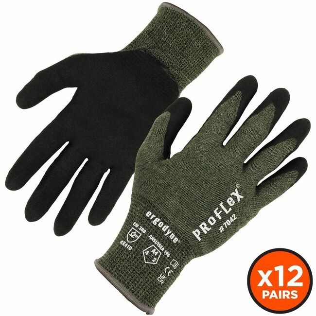 Ergodyne Glove Coated A4 Natural Green 2X EGO10336