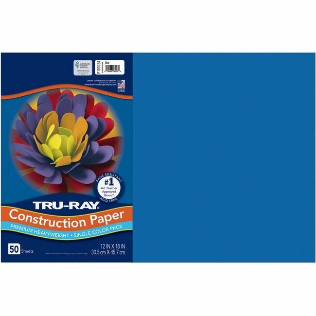 Pacon Corporation Paper Const 12X18 Blue 50SH PAC103054