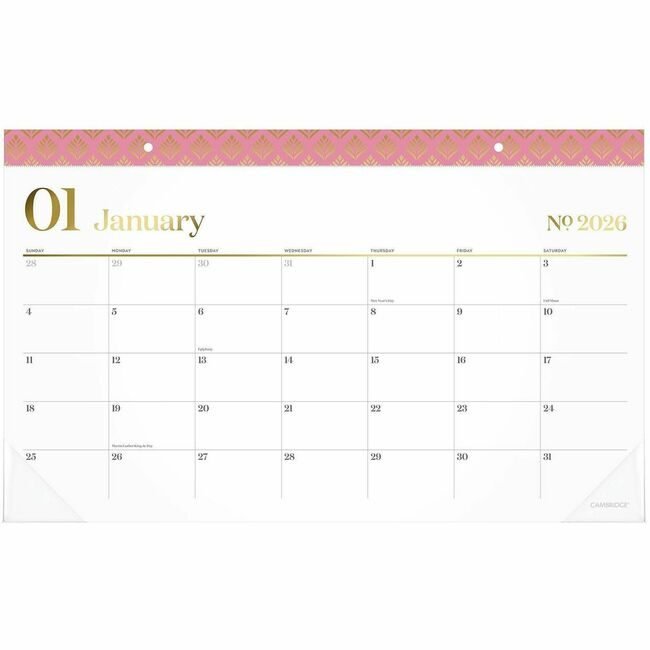 ACCO Brands AT-A-GLANCE Deskpad Wkstyl Mo Cmpt Pink AAG1606705