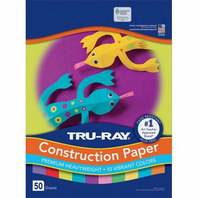 Pacon Corporation Paper Const 9X12 Brite 50SH PAC102940