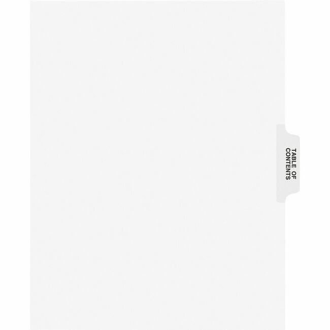 Avery Products Corporation Dividers Legal Sidetab Toc AVE11910