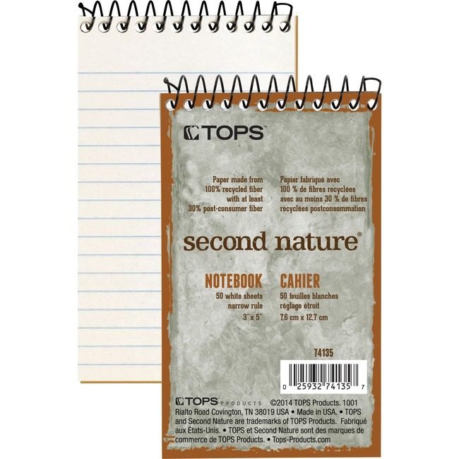 TOPS Products Notebook Narrld 50CNT 3X5 TOP74135