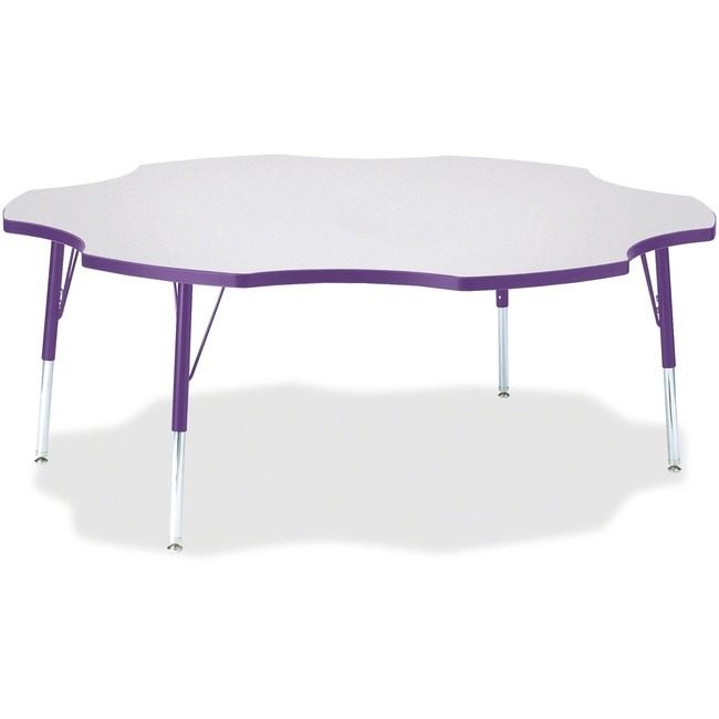 Jonti-Craft, Inc. Table Six Leaf 60" Gy/Pe JNT6458JCE004