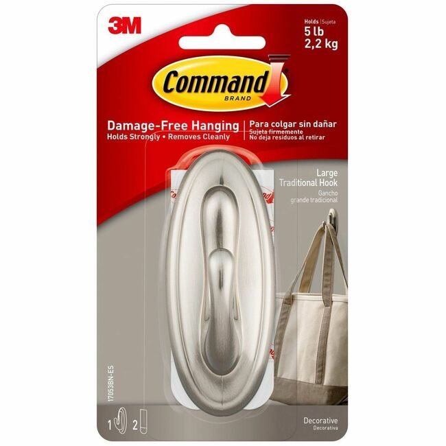 3M Company Hook Command Large Brshd Nckl MMM17053BNES