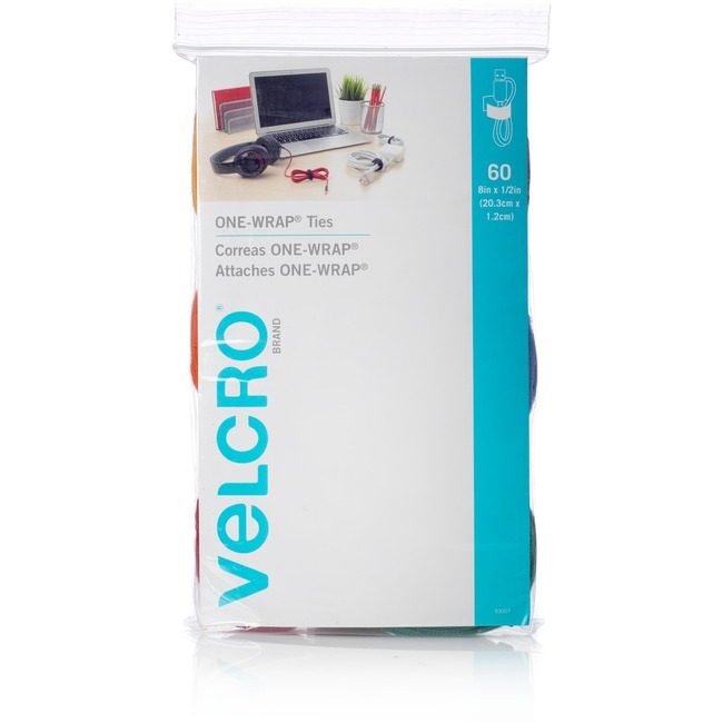 VELCRO Brand Velcro Companies Brand Tie Reusable 8"X1/2" 60/PK VEK93007