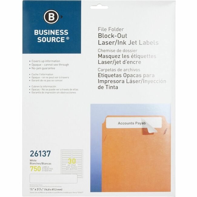 Business Source Label File Fldr Blockout We BSN26137
