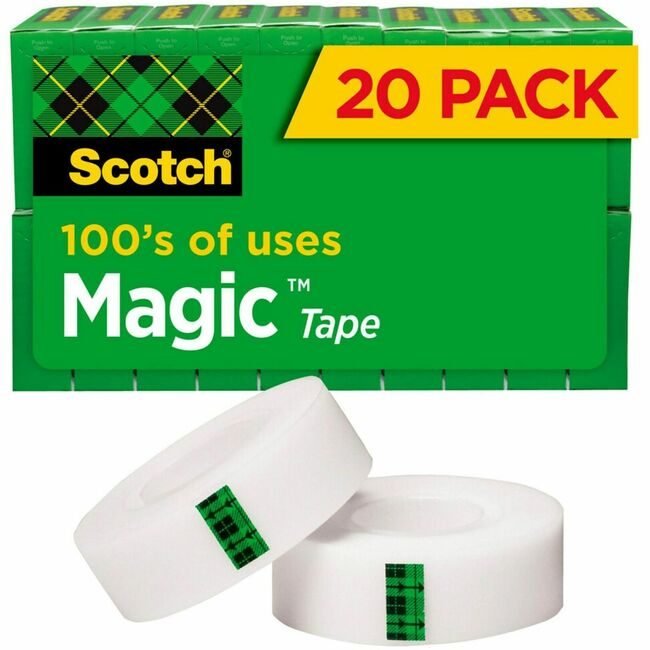 3M Company Tape Inv 3/4"WX36YD 20 Pack Clear MMM810K20