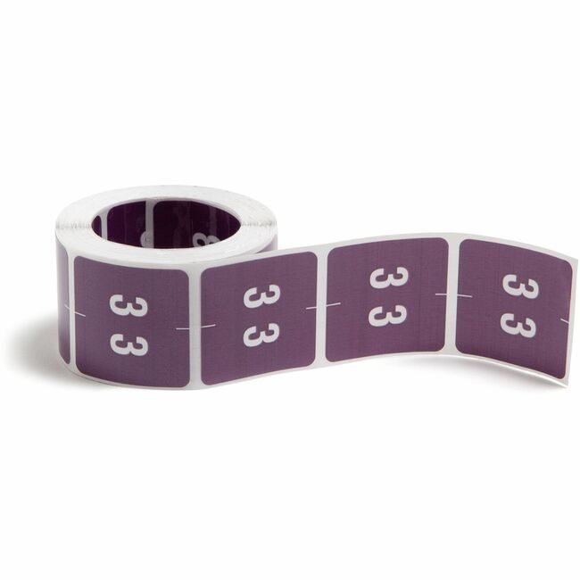 Smead Manufacturing Co. Label Dcc Endtab "3" Purple SMD67423