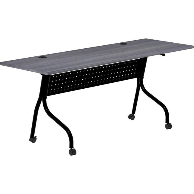 Lorell Table Trn Flip 72X24 Bk/Wc LLR59488