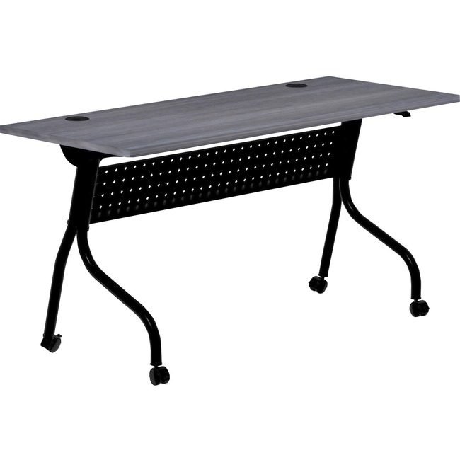 Lorell Table Trn Flip 60X24 Bk/Wc LLR59487