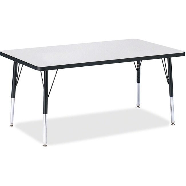 Jonti-Craft, Inc. Table Rectangle 30X48 Gy/Bk JNT6473JCE180