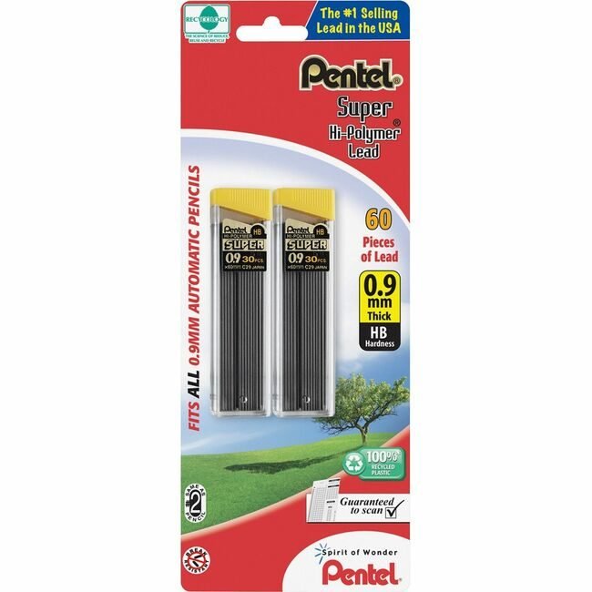 Pentel of America Refill Lead 0.9MM 60 Count PENC29BPHB2