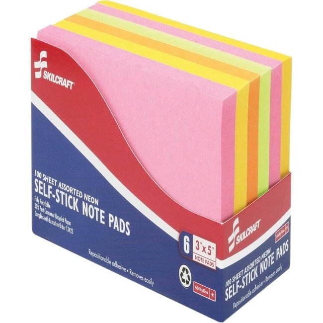 Varies / verify SKU SKU-LEVEL VERIFICATION REQUIRED Notepad Adhesive 3X5 6 Pack Assorted NSN4181420