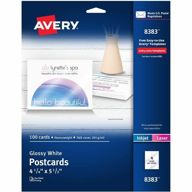Avery Products Corporation Cards Post Glossy AVE8383