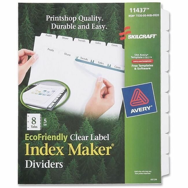 Varies / verify SKU SKU-LEVEL VERIFICATION REQUIRED Set Dividers Indx Makr 8 TAB W NSN6006982