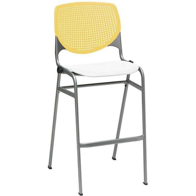 KFI Seating Barstool Stck Yellow White KFIBR230BKB12S8