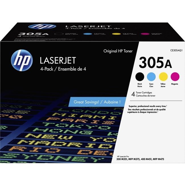 HP Inc. / Hewlett-Packard Crtdg Lsr 305A Combo 4 Pack HEWCE305AQ1