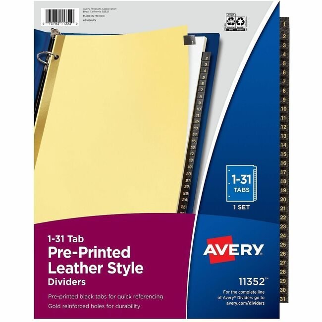 Avery Products Corporation Dividers Leather Tabs 1-31 AVE11352