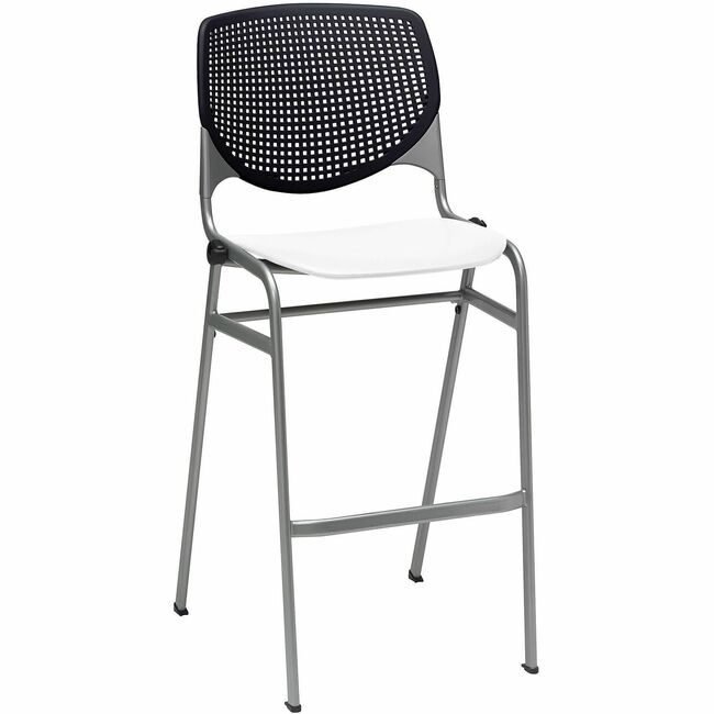 KFI Seating Barstool Stck Black White KFIBR230BKB10S8