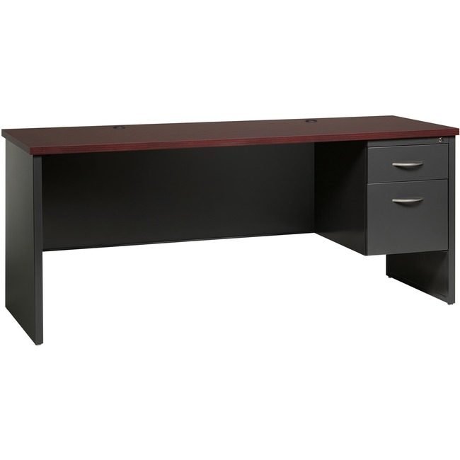 Lorell Desk 24"X72" RH PED Ch/Mh LLR79162