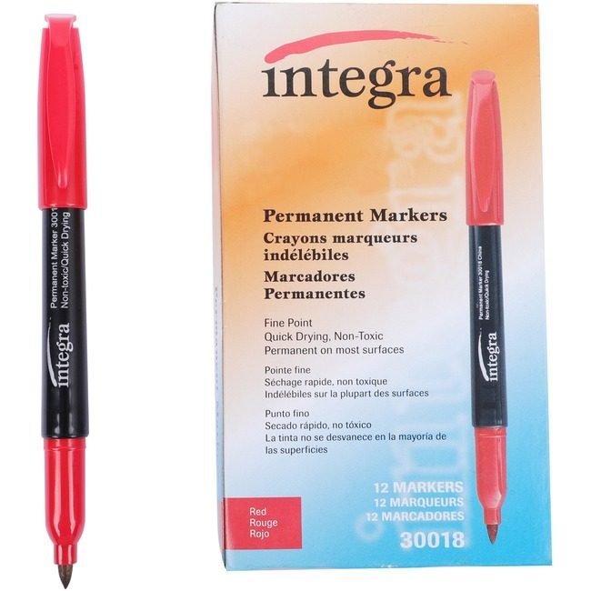 Integra Marker Permanent Fine Red ITA30018