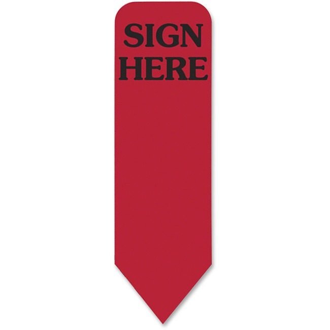 Redi-Tag Refill Sign Here 6/BX Red RTG91012