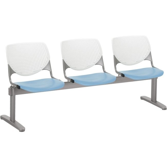 KFI Seating Beamseat 3SEAT White/Skyblu KFI2300BEAM3835