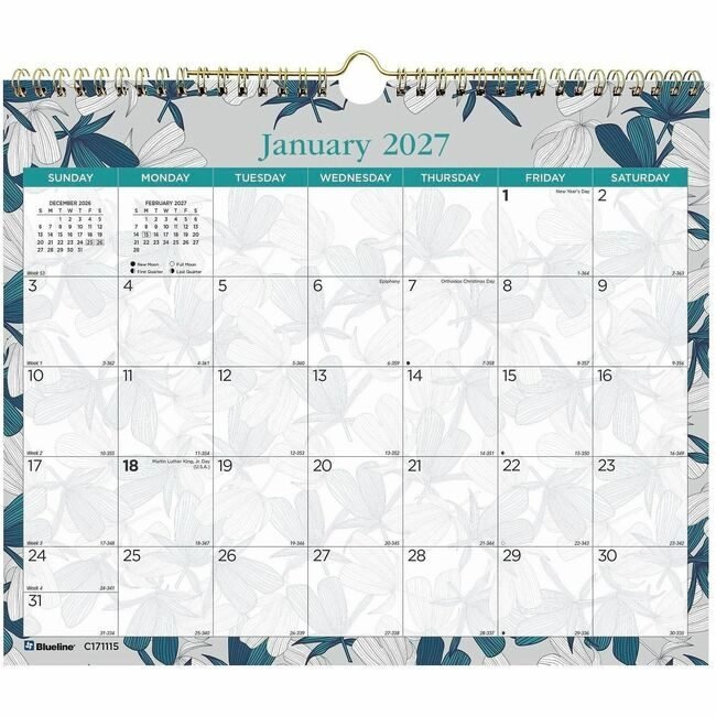 Dominion Blueline, Inc. Schneider Vizz Wallcal Monthly 15X12 Garden REDC171115