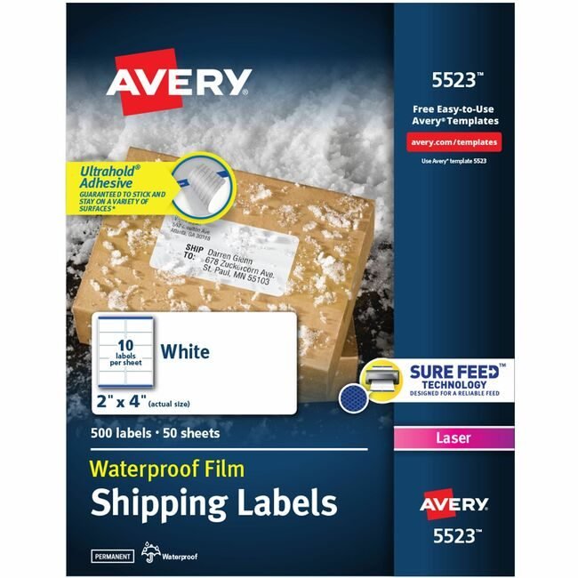 Avery Products Corporation Label Wthrprf Address 2X4 AVE5523