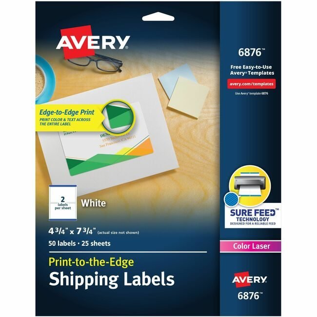 Avery Products Corporation Label Color 4.75X7.75 We 20 AVE6876