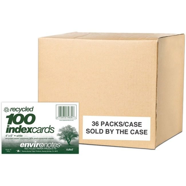 Roaring Spring Paper Products Index Cards 4X6 White Lined ROA74834CS