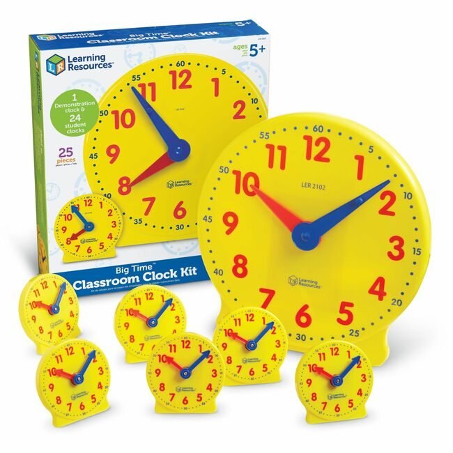 Learning Resources Clock Classroom Kit 25PC LRNLER2102
