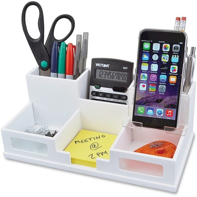 Victor Technology Organizer Desk Pure White VCTW9525
