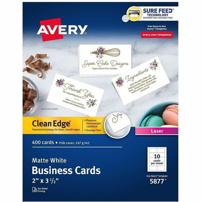 Avery Products Corporation Card Business Lasr We 400 Count AVE5877