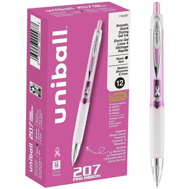 Mitsubishi Pencil Co. / uni-ball Pen Gel 207 Bca 0.7MM Pk/Bk UBC1745267BX
