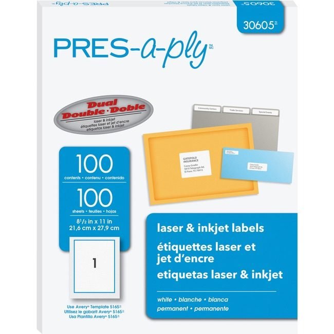 Avery Products Corporation Label Lsr/Inkjet 8.5X11 We AVE30605