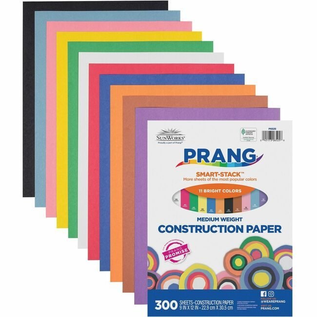 Pacon Corporation Paper Constr 9X12 Assorted 300SH PAC6525