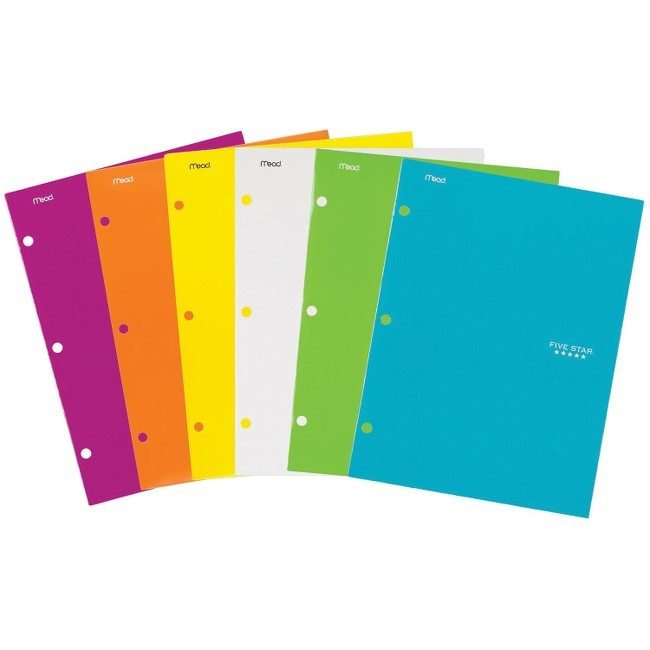 ACCO Brands Mead / Five Star Portfolio 4 PKT Assorted 6 Count MEA38056