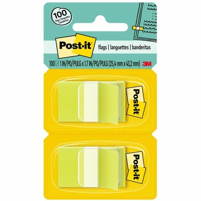 3M Company Flags Post-It 1" 100 Count Bgn MMM680-BG2