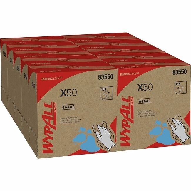 Kimberly-Clark Professional Kleenex / Scott / WypAll / Kimtech Wipers X50 Wypl 168SH White KCC83550