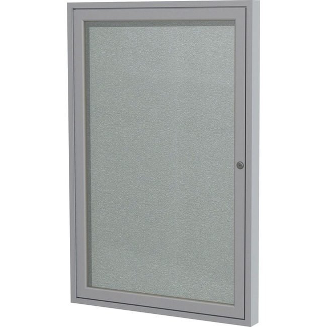 Ghent Manufacturing Board Enc 1DR Alm 36X24 Slv GHEPA13624VX193