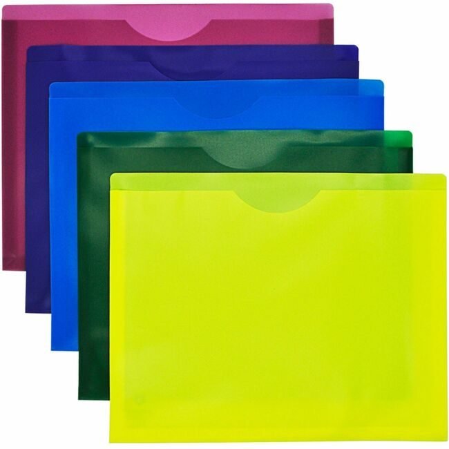 Business Source Jacket Poly 1"EXP 10 Pack Assorted BSN44435